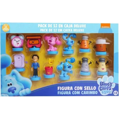 Bizak Pistas de Blue y Tú Pack 12 Figuras Colección | Juguetes Educativos para Niños