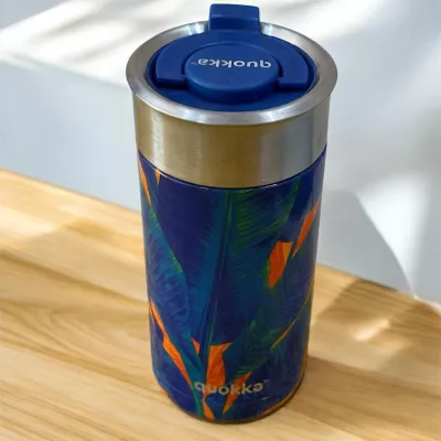 Vaso térmico Quokka 400ml Blue Jungle acero café/té