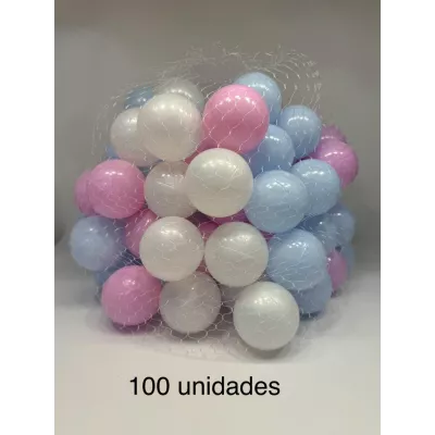 Pelotas Rosa, Celeste y Blanco Perla para Parque Infantil 5,5cm