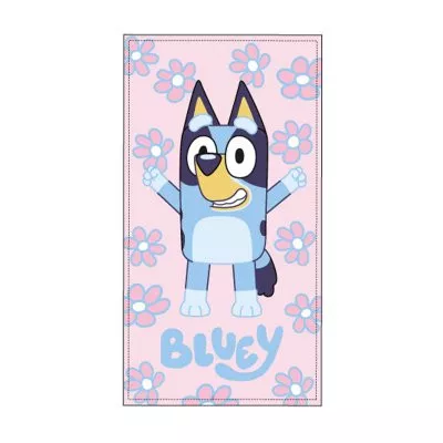 Toalla Playa Piscina Bluey Rosa Infantil Microfibra 70x140cm