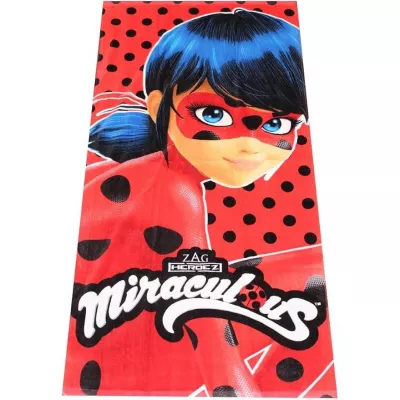 Toalla Ladybug infantil 70x140cm microfibra playa y piscina