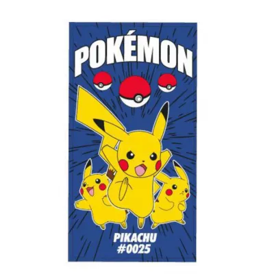 Toalla Pikachu Pokémon azul 70x140cm microfibra infantil oficial