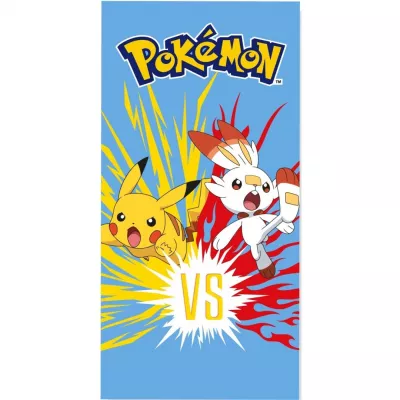 Toalla Pokémon Pikachu vs Scorbunny 70x140cm infantil microfibra