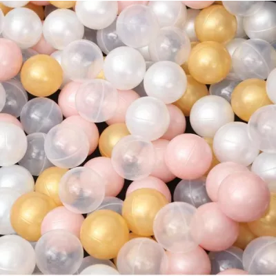 Pelotas Rosa, Dorada, Blanca y Transparente para Parque Infantil 5,5cm