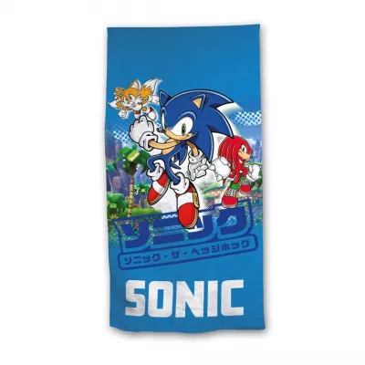 Toalla Sonic azul 70x140cm infantil microfibra playa piscina