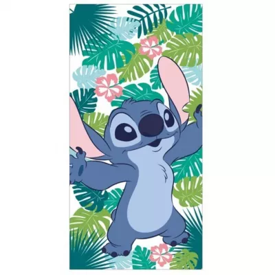 Toalla Stitch infantil microfibra 70x140cm | Playa y piscina