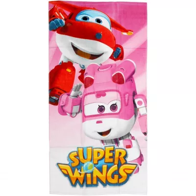 Toalla playa infantil Super Wings 70x140cm microfibra oficial