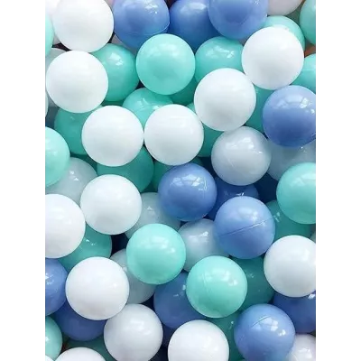 Pelotas Verde, Azul y Blanco para Parque Infantil 5,5cm
