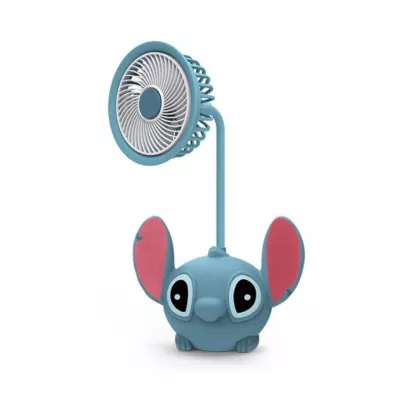 Ventilador Stitch con Sacapuntas USB | Ideal para Estudiantes y Fans de Disney